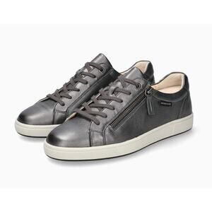 Mephisto Women's Nikita Sneakers Gray Full Grain Leather Size 8.5 NWOB Comfy